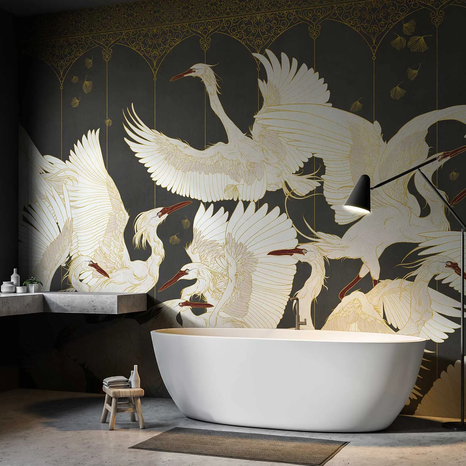 Papel pintado de autor para el baño
