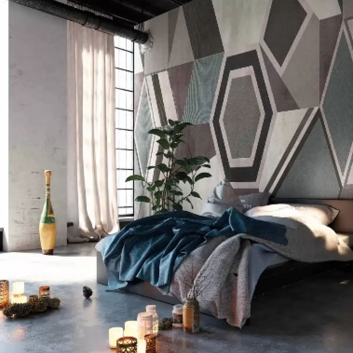 geometrische tapete