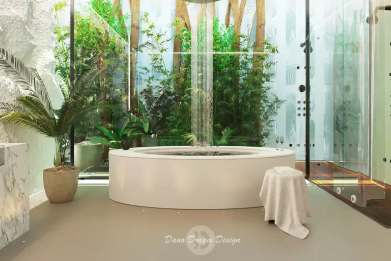 Proyecto “Bali-Style Masterbathroom” por Dana Dragoi Design