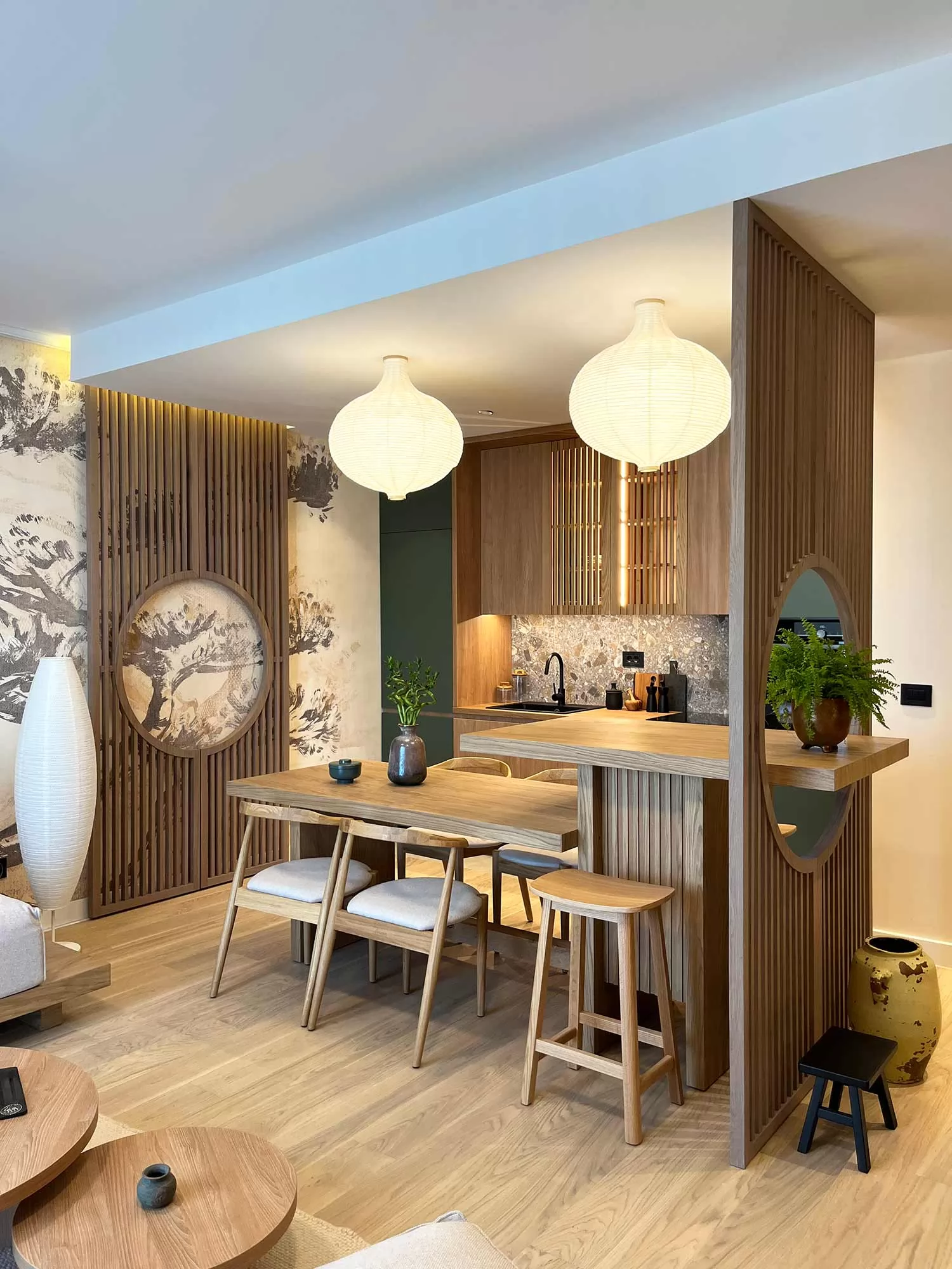Apartment mit japanischen Details von Danijela Mišković