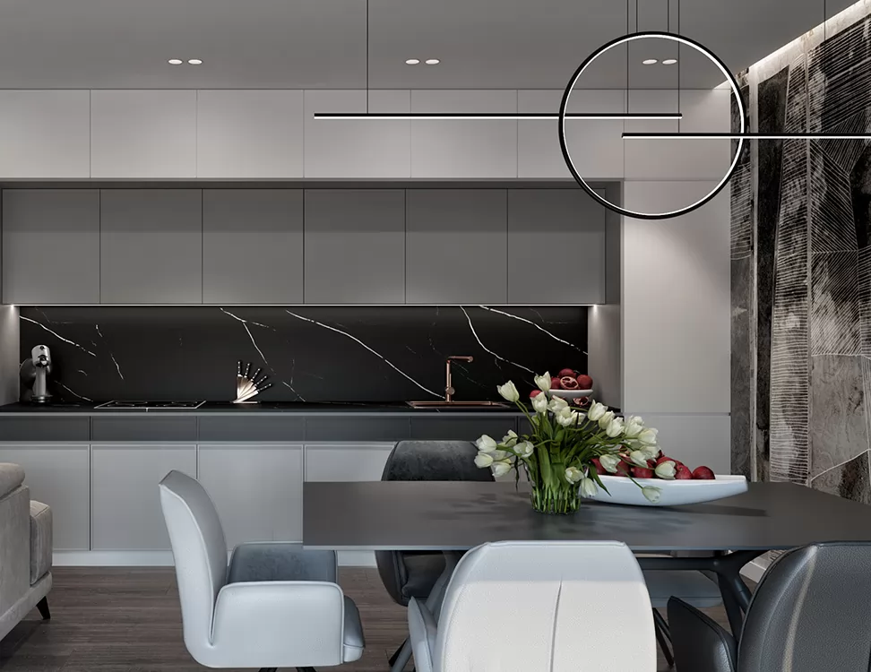Graphite Apartment von Inside Studio