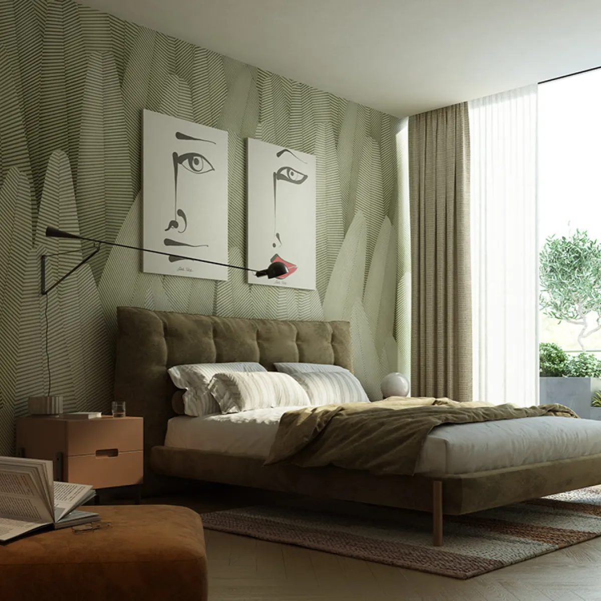 Green Bedroom por Maria Assunta Milone