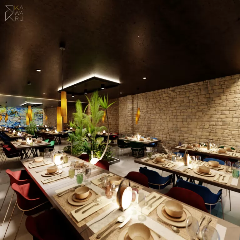 Restaurante Monterrey de PB 3D Render & Kawaru Studio