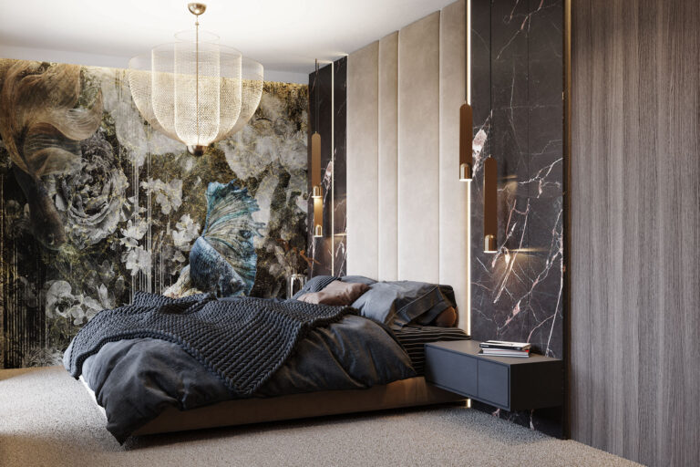 Camera da letto - progetto privato by Archideal | Tecnografica