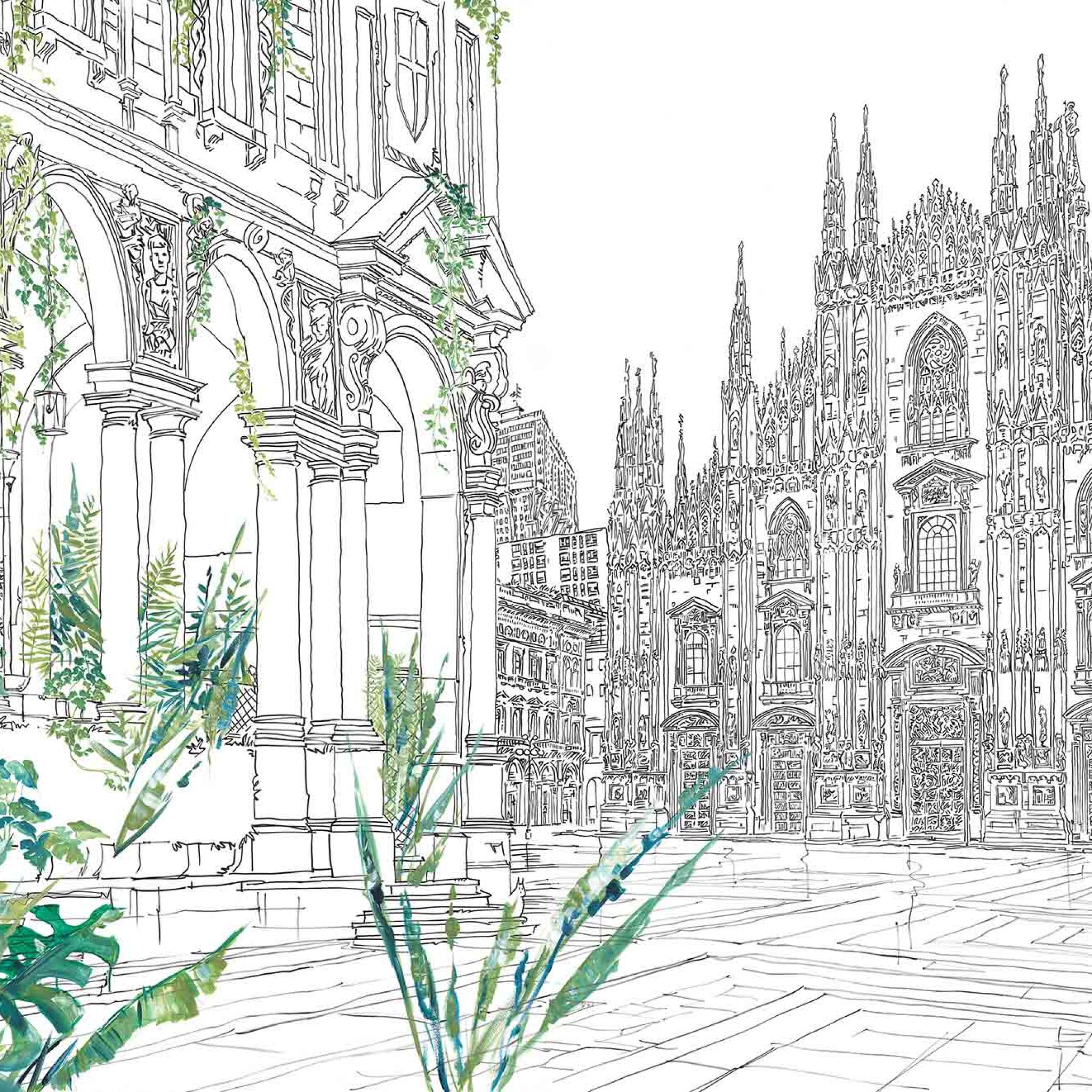Carta da parati 'Milano Immaginaria Special Edition' di Tecnografica