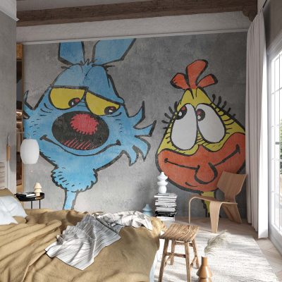 Papel pintado Tecnografica | Lupo Alberto: Alberto e Marta