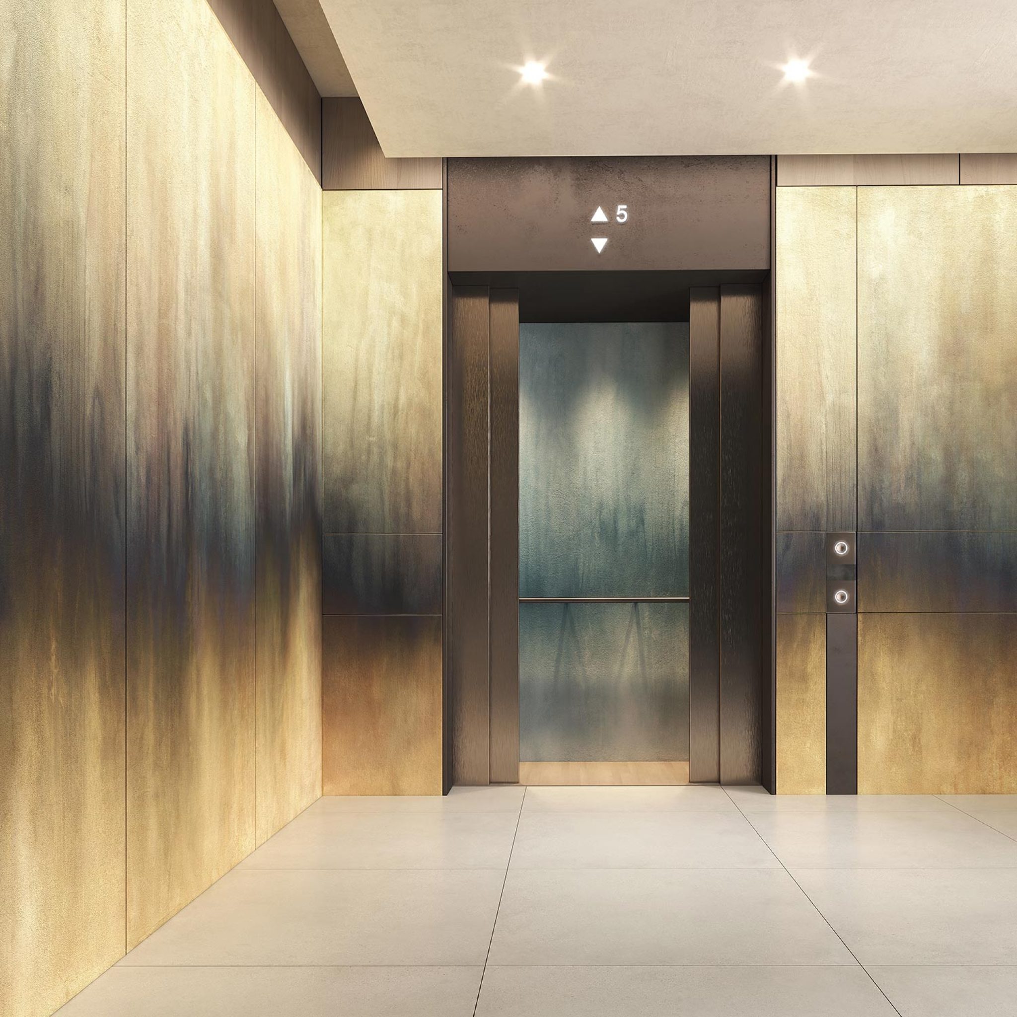 Decorative Panels ULTRALIGHT 'Lamiera Fiammata' by Tecnografica