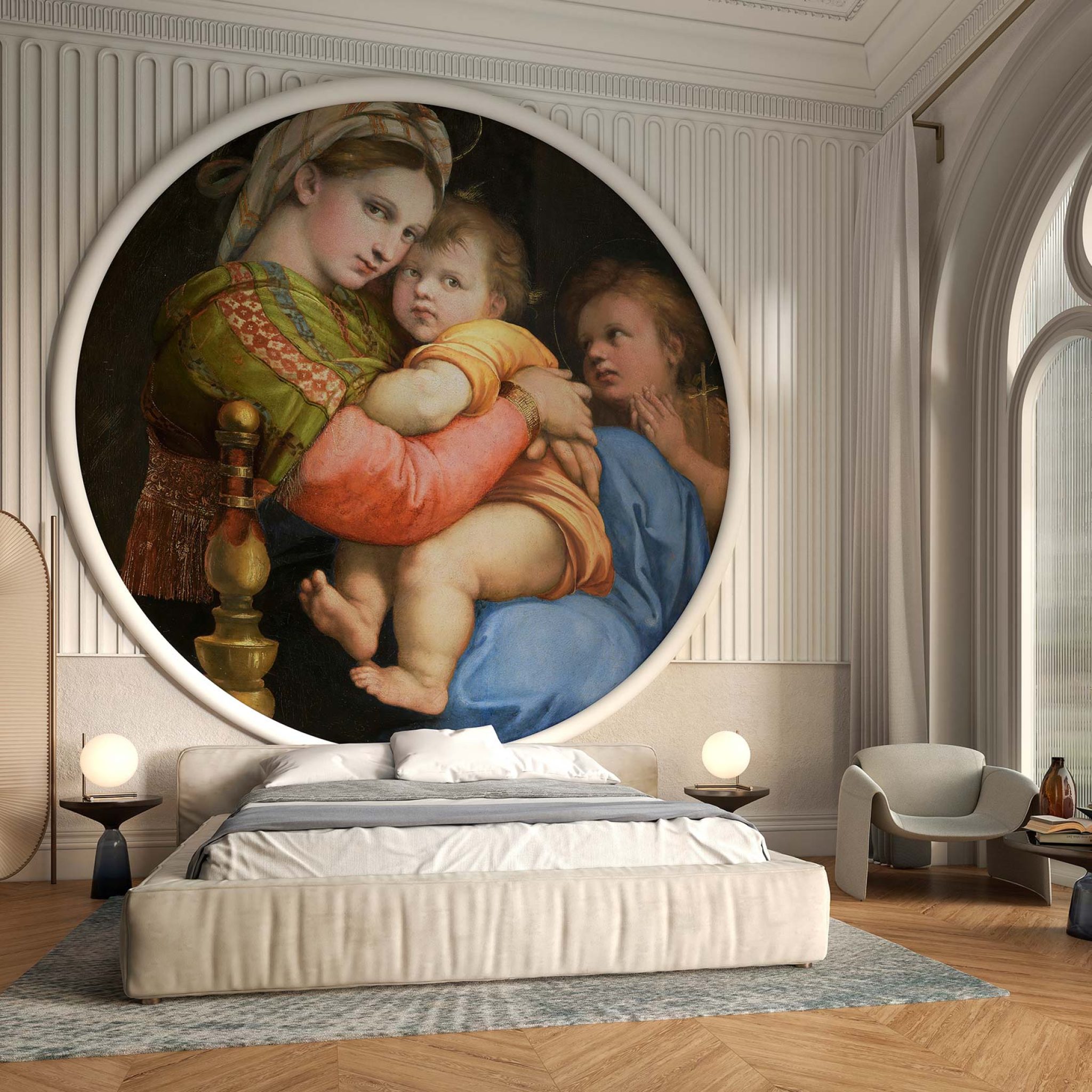 Tapete | Raffaello Sanzio: Madonna della Seggiola - Tecnografica